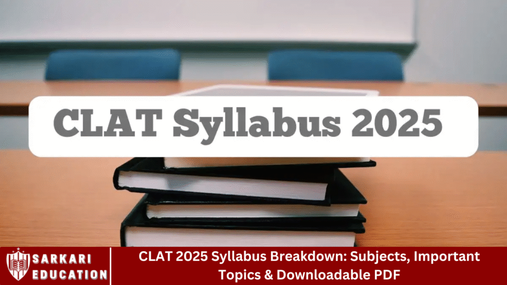 CLAT 2025 Syllabus Breakdown: Subjects, Important Topics & Downloadable PDF